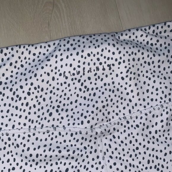 All Fenix‎ Leggings Size Medium White Black Polka Dot 7/8 Length “Montana” NWOT - Picture 10 of 12